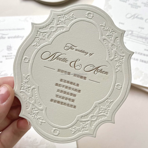 Custom Luxury Classic Wedding Invitation Letterpress Design for Stylish Weddings Paperboard <b>Printing</b> Made in China - Product Image 4