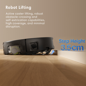Robot aspirateur autonettoyant multi-niveaux avec navigation laser, cartographie personnalisée pour tapis durs - Product Image 3
