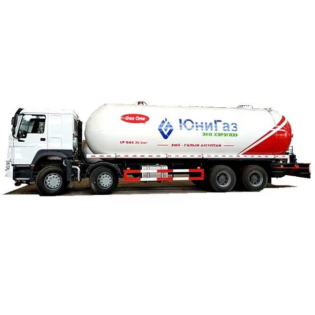 Caminhão de enchimento lpg 8x4 howo 35m3, caminhão de 15 toneladas, tanque lpg, à venda, botswana