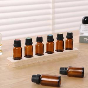 Caja de almacenamiento de madera de bambú, caja de embalaje de esmalte de uñas de aceite esencial de rejilla múltiple con compartimento extraíble, caja de madera personalizada - Product Image 5