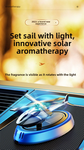 रचनात्मक सौर ऊर्जा से संचालित मिश्र धातु विमान डैशबोर्ड इत्र आभूषण आंतरिक कार एयर फ्रेशनर सौर प्रौद्योगिकी के साथ - Product Image 6