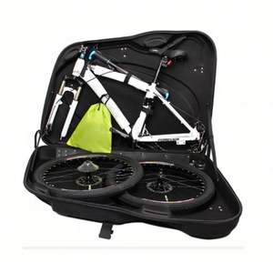Sac de cadre de vélo de voyage personnalisé avec roulettes, boîte noire en EVA rigide pour vélo de route - Product Image 2