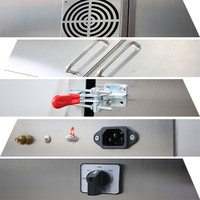 Armoire chauffante électrique commerciale pour frites et pop-corn, vitrine chauffante en acier inoxydable à air chaud 90L pour snacks et restaurants