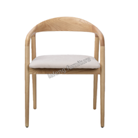 Chaise de salle à manger en bois massif de style nordique, nouvelle conception, vente en gros, vente chaude, meubles de salle à manger, restaurant, coussin en tissu, chaise Neva
