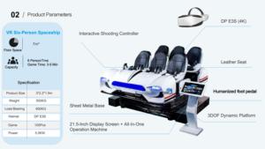 Máquina de Juego de Tiro VR 9D JiaYi JY-6RSC06S, Cine VR 360, Operada con Monedas, Material PVC, Simulador para Parques de Aventuras y Temáticos - Product Image 3