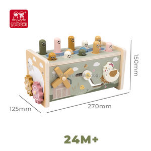 Il gioco educativo di bussare allo spazio giocattolo in legno per bambini per 2 anni 4 migliora la <span class=keywords><strong>fattoria</strong></span> di coordinazione occhio-mano - Product Image 4