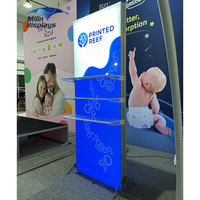 Panneaux lumineux double face autoportants, supports d'affichage publicitaires éclairés, présentoirs pour salons professionnels, caissons lumineux LED