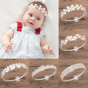 91111 Korean-style White Lace Headband, Children's Princess <b>Crown</b> Headband, Rhinestone Perforated <b>Flower</b> Headband - Product Image 3