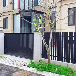 מורדן יוקרה בסגנון אלומיניום שער חשמלי 3d מודגם מחסום חצר חיצונית לחניה וכניסה שער וילה אלגנטית - Product Image 6