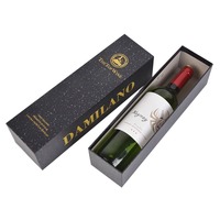 Boîte cadeau rigide de qualité supérieure avec insert en mousse personnalisé, étui de transport en tissu noir avec poignée pour coffret cadeau de boissons, logo personnalisé