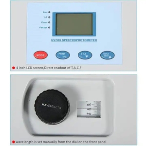 イケメ経済型光度計 シングルビーム 5nm分光計 帯域幅195-1020nm 卓上型分光光度計 紫外可視分光光度計 - Product Image 5