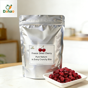 Cerise lyophilisée biologique saveur acidulée sans sucre, matière première pour snacks en vrac, chips de fruits FD riches en antioxydants, décoration de gâteaux - Product Image 2