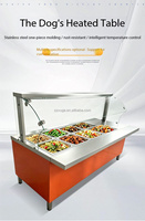 Table de buffet chauffante électrique commerciale en acier inoxydable Bain Marie