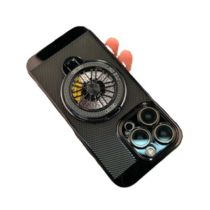 Coques de télé<span class=keywords><strong>phone</strong></span> électroplaquées avec support pliable rotatif à gyroscope pour dissipation thermique, vente en gros pour iPhone 16 - Product Image 1