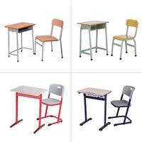 Dessus de table en bois contreplaqué en métal salle de classe bureau et chaise