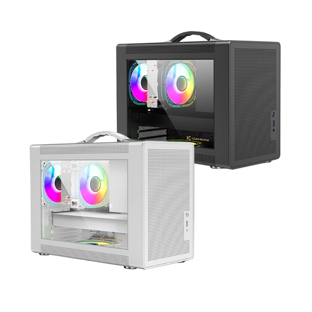 Gamer-X ARGB Steel Mid Tower PC Case Side Panel Window for Desktop Gaming MicroATX/Mini-ITX Support 240MM Radiator 325MM GPU