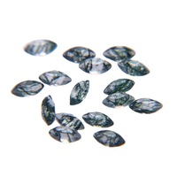 Agate mousse verte naturelle à facettes en forme d'oeil de cheval pierre précieuse traitée thermiquement pierre précieuse en vrac pour la conception de bijoux pour bagues pendentifs