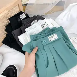 Wholesale Summer New Style Trousers High Waist Loose Straight Leg Pants Ice Silk Thin Section Slim Casual Women Pants