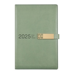 2025 A3 <span class=keywords><strong>calendrier</strong></span> <span class=keywords><strong>livre</strong></span> Logo personnalisé gravure en cuir cahier à couverture rigide avec poinçonnage fonction plan quotidien <span class=keywords><strong>calendrier</strong></span> annuel - Product Image 1