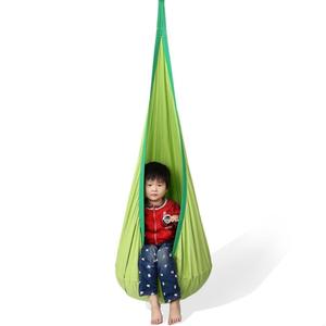 Balançoire suspendue pour enfants, intérieure/extérieure, avec coussin d'air, hamac en nylon pour enfants - Product Image 4