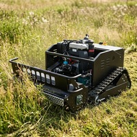 Tondeuse à gazon sur chenilles tout-terrain, grande capacité de coupe de 1000 mm, moteur diesel 22 CV, avec régulateur de vitesse et télécommande