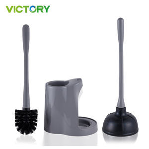 Brush 2 In 1 Design Plunger And Toilet Brush Comb Set Rubber PP Toilet Brush