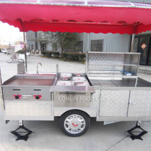 Carrito de Venta Ambulante para la Calle, Carrito de Tacos al Aire Libre con Parrilla - Product Image 6