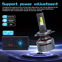 Phare à Led Haute Puissance Ampoule de Phare à Led 360 Degrés H1 H3 H11 H13 H7 h4 Phare à Led 300w Phare à Led pour Voiture