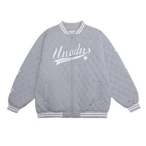 Áo khoác mùa đông nam kiểu dáng mới, thiết kế áo bóng chày, in logo, khóa kéo, lót bông, ấm áp, dáng rộng - Product Image 4