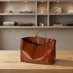 Bolsos de Mano Casuales de Cuero Genuino Impermeables de Lujo para Mujer, Bolso de Hombro con Correa, Cierre de Cremallera, Gran Capacidad, Plegable y Duradero - Product Image 4