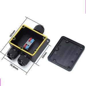 IP68 açık su geçirmez bağlantı kutusu siyah 2/3/4 yollu Mini konnektör kutusu PC plastik ve Terminal ile gömülü kablolama için tasarlanmış - Product Image 1