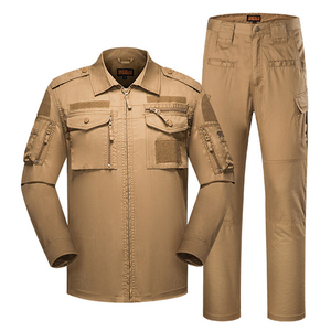 Nuove uniformi della guardia di sicurezza da <span class=keywords><strong>combattimento</strong></span> all'aperto 728 camicie pantaloni mimetica tattica uniforme nera 728 tuta di sicurezza - Product Image 4