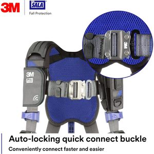 3M Comfort Construction Weight Distribution Positioning Safety Harness Steel D-ring Adjustable Length Quick <b>Connect</b> 1200 Kg - Product Image 5