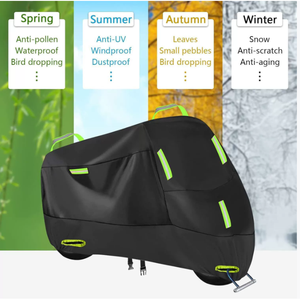 Housse de moto personnalisable toutes saisons, durable, en Oxford imperméable, protection solaire extérieure avec sac de rangement taille XL, protection contre la poussière - Product Image 1