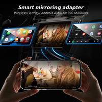 Adaptateur de Liaison Voiture Sans Fil Professionnel 3-en-1 à Faible Latence, Module de Streaming Multimédia Intelligent WiFi, Mini Boîtier Universel