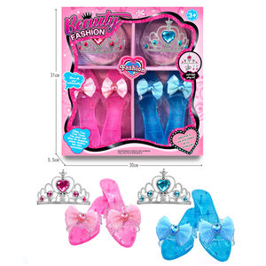 Set di Giocattoli per Bambine, Scarpe e Tiara da Principessa (2 Paia di Scarpe + 2 Tiare), <span class=keywords><strong>Collezione</strong></span> per Giochi di Ruolo per Bambine - Product Image 1