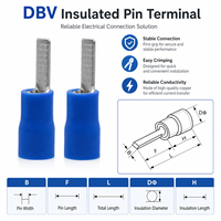 Connecteur plat isolé DBV bleu à sertir pour terminaison de fils et borniers