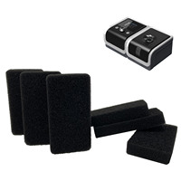 Mousse de polyuréthane de qualité supérieure 15-80ppi à cellules ouvertes couleur noire élément filtrant à charbon actif feuille d'éponge d'air haute densité