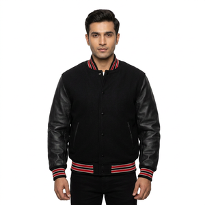 Blousons universitaires classiques et confortables pour hommes, collection hiver 2025, avec broderie frontale, couleur et logo personnalisables, vente en gros - Product Image 1