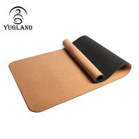 Tapis de yoga en liège et caoutchouc de qualité supérieure, écologique, personnalisé, vente en gros YUGLAND