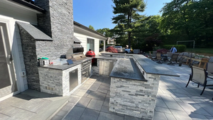 Armário de cozinha ao ar livre com moldura de alumínio Whole Stone Gás Grill & despensa para churrasco - Product Image 2