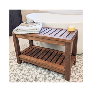 Plans de bancs de spa populaires pour la maison, plans de tabourets de <span class=keywords><strong>douche</strong></span> intérieurs, sièges de salle de bain, bancs de <span class=keywords><strong>douche</strong></span> en <span class=keywords><strong>bois</strong></span> avec étagère - Product Image 3