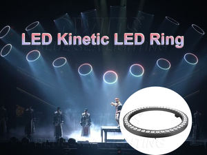 Anillo de Luz Cinético LED RGBW de Elevación con Tres Cabrestantes + Un Anillo de Haz con DMX512 para Bar Club DJ Disco Concierto Espectáculo - Product Image 2