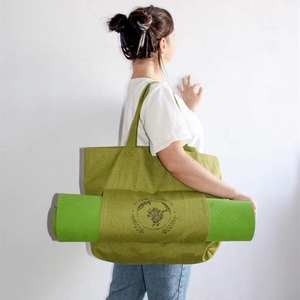 Biểu Tượng Tùy Chỉnh Tái Chế Mua Sắm Túi Sinh Thái Vải Yoga Tote Túi Rpet Hàng Tạp Hóa Có Thể Gập Lại Tái Sử Dụng Túi Mua Sắm Với Yoga Mat Tàu Sân Bay - Product Image 5