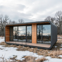 Maison préfabriquée Apple Pod à structure en acier étanche, design conforme, installation rapide, petite maison pour les vacances