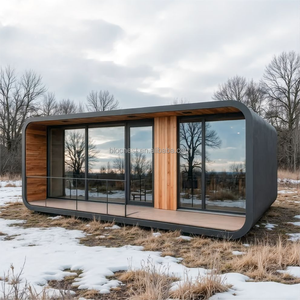 Maison préfabriquée Apple Pod à installation rapide, structure en acier imperméable, petite maison pour les vacances - Product Image 1