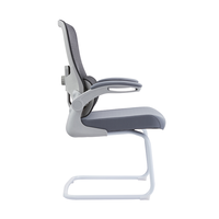 Chaise de bureau moderne en maille à bas prix en gros, sans roulettes, hauteur et accoudoirs réglables, base pivotante, utilisation en conférence