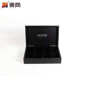 Caja de Madera Rectangular de MDF para Almacenamiento de Bolsitas de Té, Hecha a Mano, de Lujo, Personalizable, Reciclable, de Guangdong, para Regalo - Product Image 1