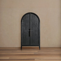 Armoire de chambre de luxe en chêne Sovereign Modern American Heritage, à 2 portes cintrées cannelées, ensemble de placard pour vêtements