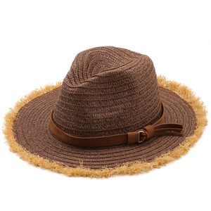 Ventes directes du fabricant Mode d'été de haute qualité Design personnalisé Version coréenne du chapeau de <span class=keywords><strong>paille</strong></span> Panama doux pour les vacances à la plage - Product Image 2
